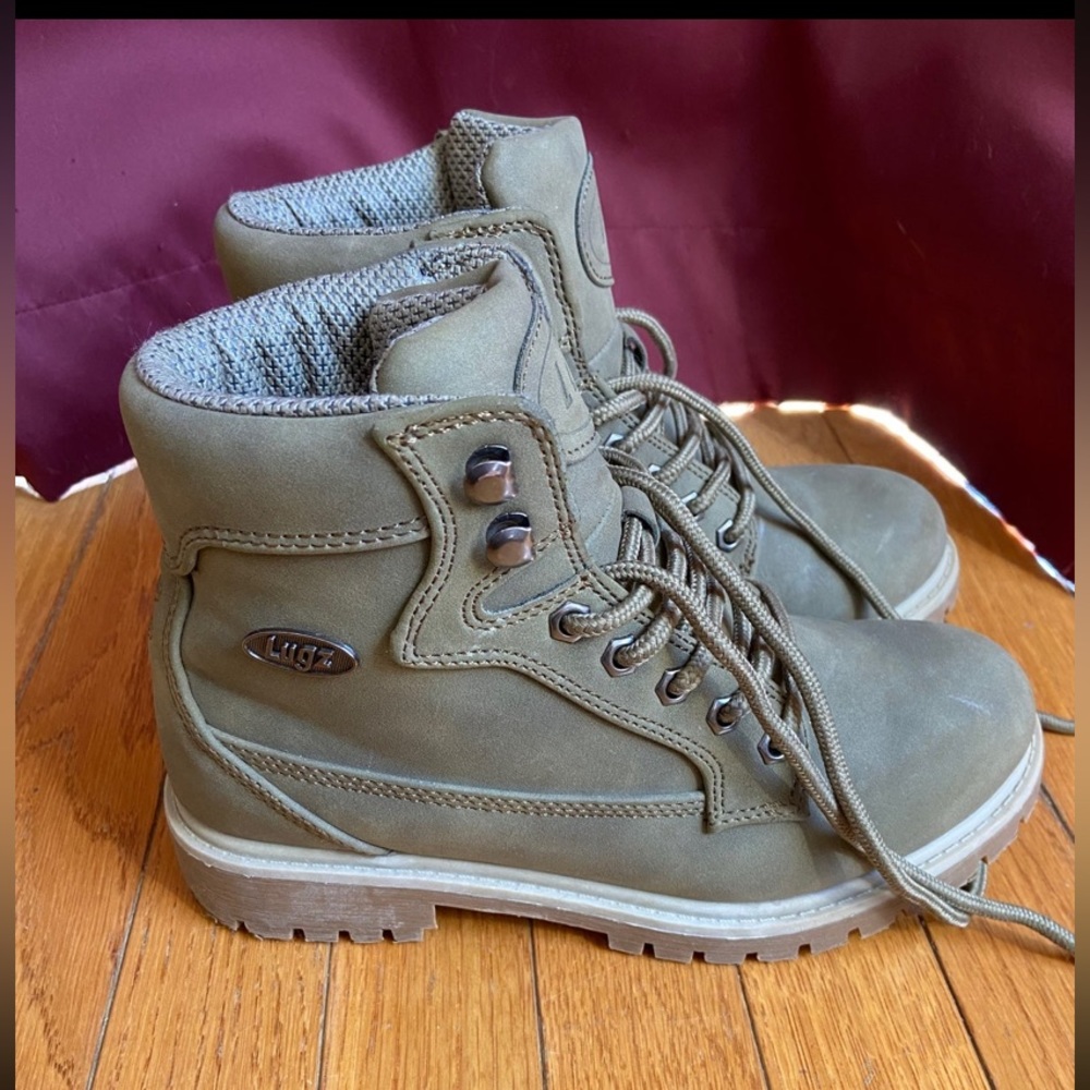 Lugz olive green high lace up boots